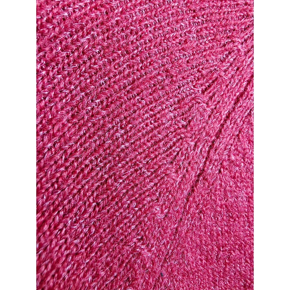 LC Lauren Conrad XXL Penguin Sequin Christmas Sweater Red Metallic - Picture 11 of 14
